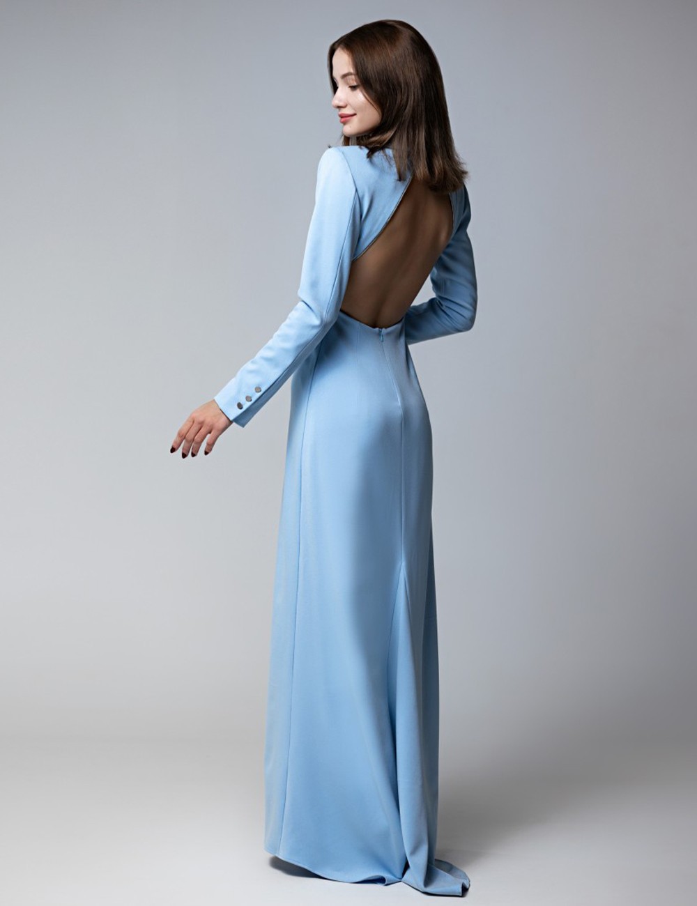 Платье нежно-голубое